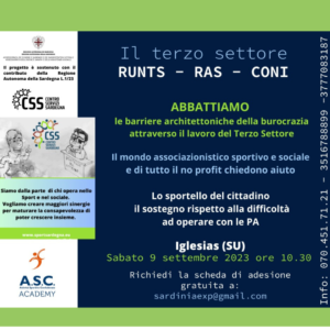Eventi - Terzo Settore - Abbattiamo le Barriere architettoniche della burocrazia