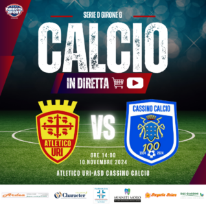 Calcio Serie D Gir. G - Atletico Uri-ASD Cassino Calcio