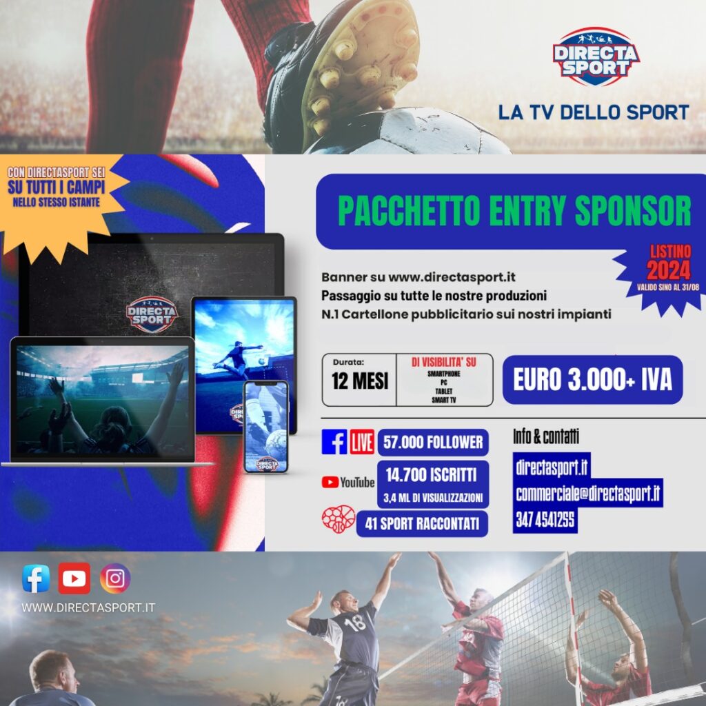 Pacchetto Entry Sponsor, con tutte le agevolazioni fiscali di una sponsorizzazione sportiva